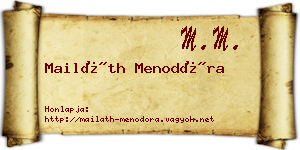 Mailáth Menodóra névjegykártya